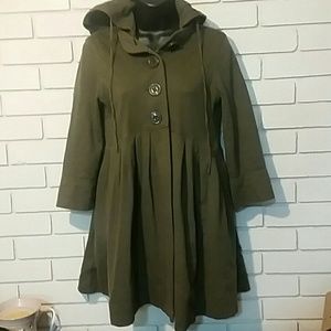 Free people hooded jacket green