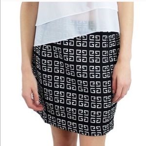RELISHED Black/White Geo Print Skirt NWT