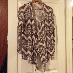 Open front lightweight cardigan