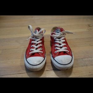 Red converse sneakers