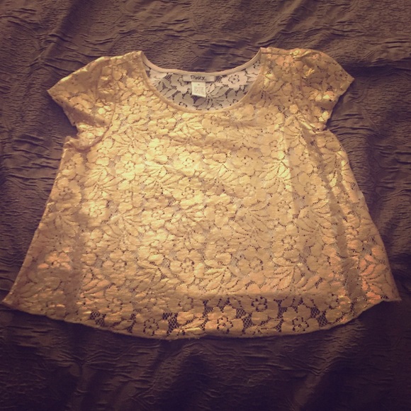 Gold Pinky mid-drift top