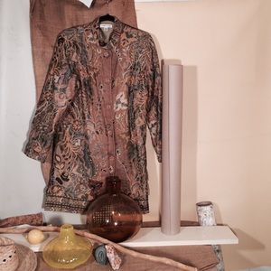 Vintage Knit floral tapestry jacket