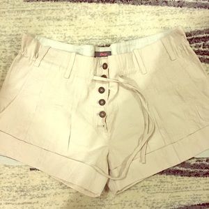 Daryl K drawstring shorts in a blush subtle pink