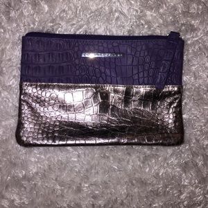 Purple & Gold Small Zippered Makeup Bag