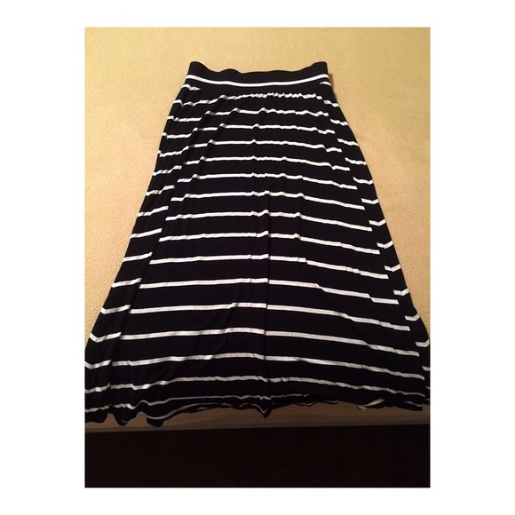 A Black and White Maxi Skirt
