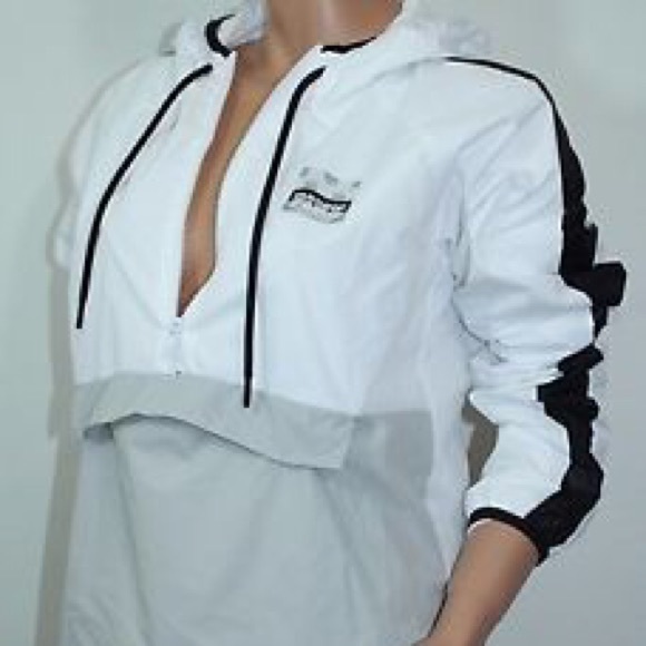 VS Pink white, gray, & black wind breaker