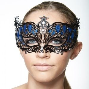 Black Jester Inspired Masquerade Mask