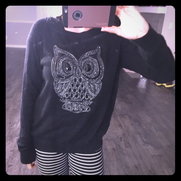 Black sweater with embellishments