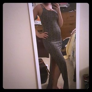 Black and white maxi dress