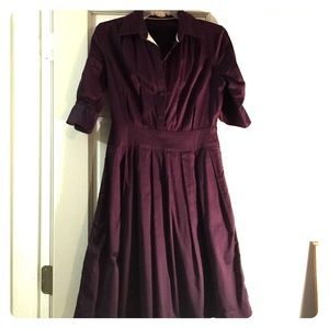 A deep purple dress