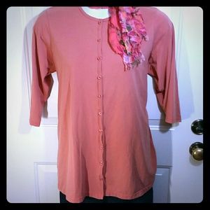 Speigels stretch cardi/tunic plus matchin camisole