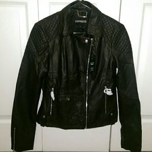 NWT Express black minus the leather moto jacket M