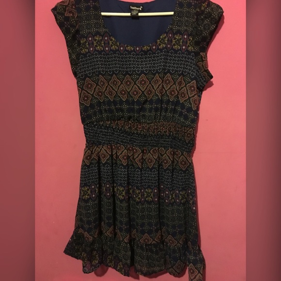 Short Dress with Ruffle Bottom