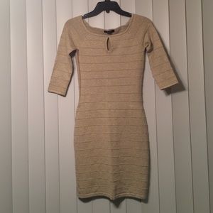 Gold Express fitted dress