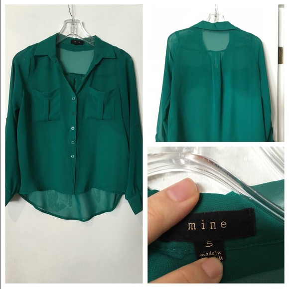 Sheer button down