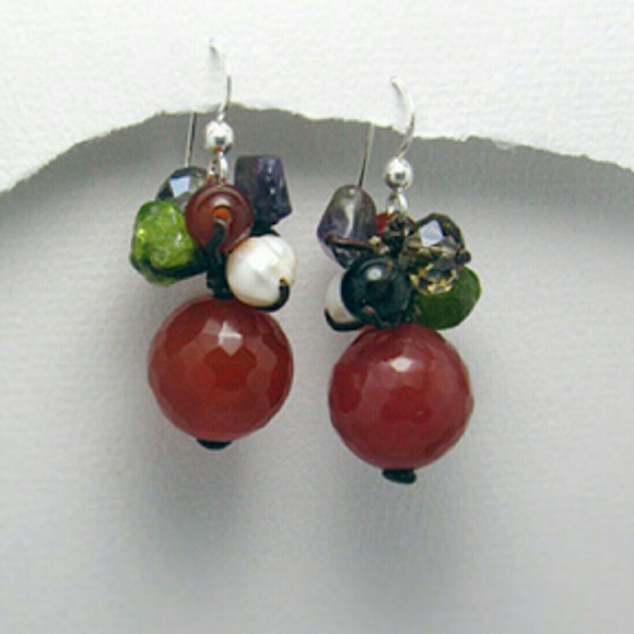 Healing Gemstone 925 Sterling Silver Earrings