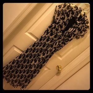 ◻️▫️DVF Silk Houndstooth dress ▪️◼️
