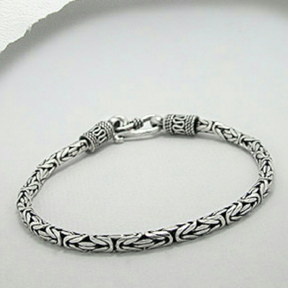 {OFFER $78} 925 Sterling Silver Byzantine Bracelet