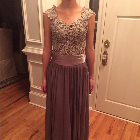 Gray prom/ formal dress.