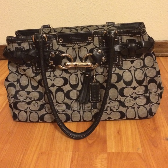 Coach Hampton Signature Carryall Bag Purse Tote