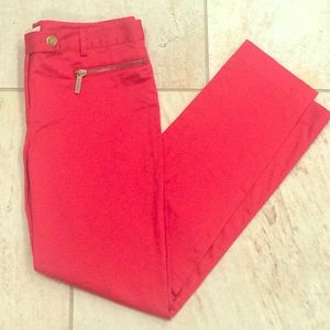 Michael Kors red ankle pants