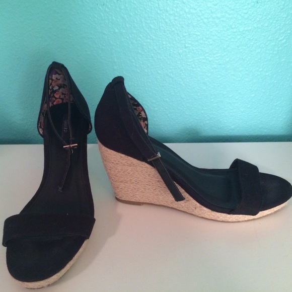 Black Heeled Espadrilles