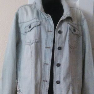 Plus size denim jacket