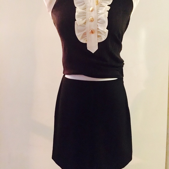 KORS Michael Kors cashmere wool black skirt