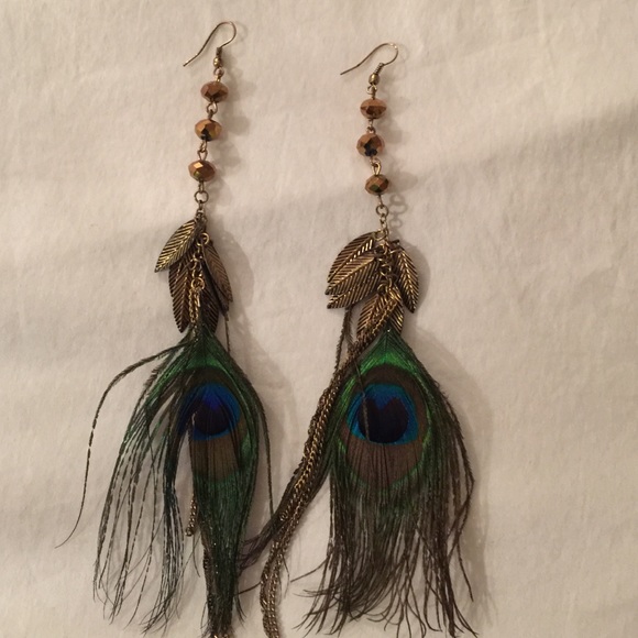 Peacock earrings
