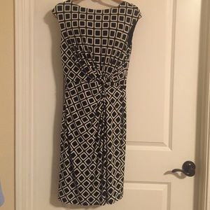 Lauren dress. Black and white.  Flattering fit.