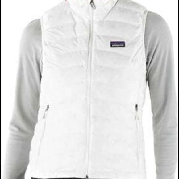 White Patagonia down vest