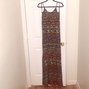 Maxi tribal print dress