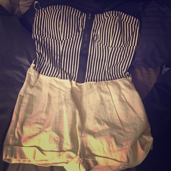 Striped romper