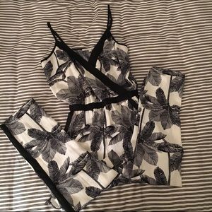 Daniel Rainn Palm Print Jumpsuit