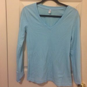 Light blue v neck thermal