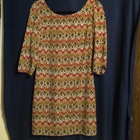✅Sold✅Multicolored Ikat print dress- small