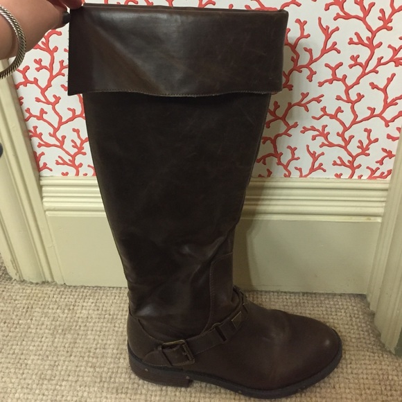 Brown Leather Kensie Girl Riding Boots