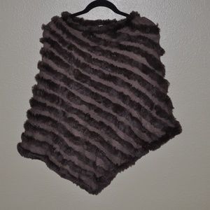rabbit fur Poncho