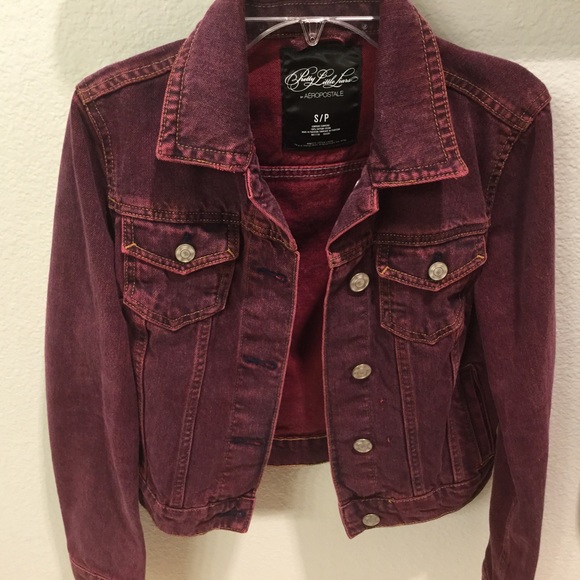 Maroon Jean Jacket