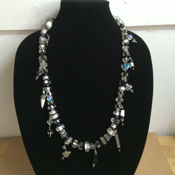 Unique glass beads necklace