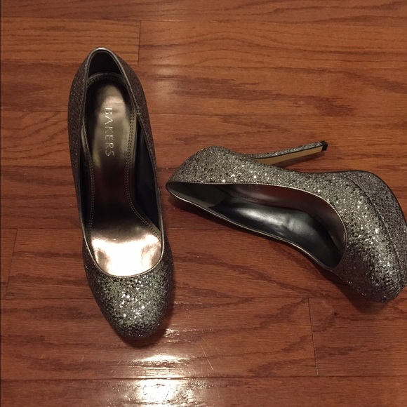 Bakers Shoes - Charcoal platform pumps