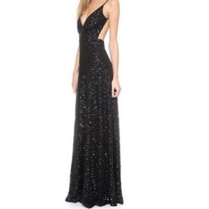 ⭐️SALE!⭐️Backless Black Sequined Prom Dress