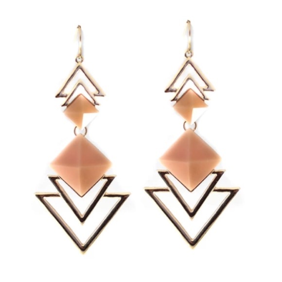 Dangling triangle cute earrings