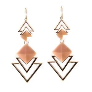 Dangling triangle cute earrings