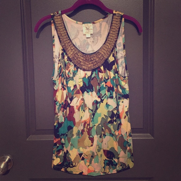 Multicolored Anthropologie tank