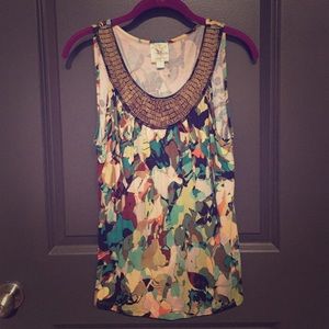 Multicolored Anthropologie tank