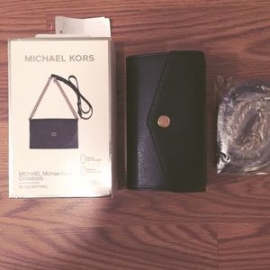 Micheal Kors Black Leather Crossbody