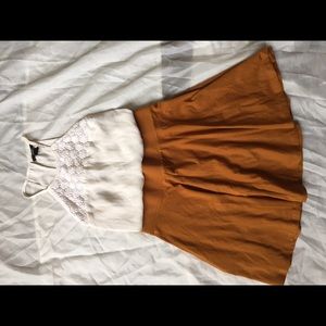 Mustard Highwaisted Skater Skirt