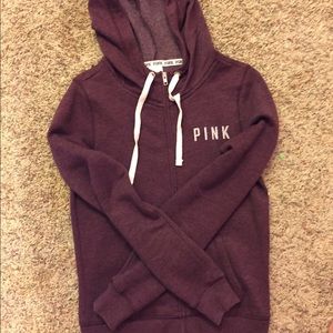 Size is XS Maroon PINK zip up sweatshirt
