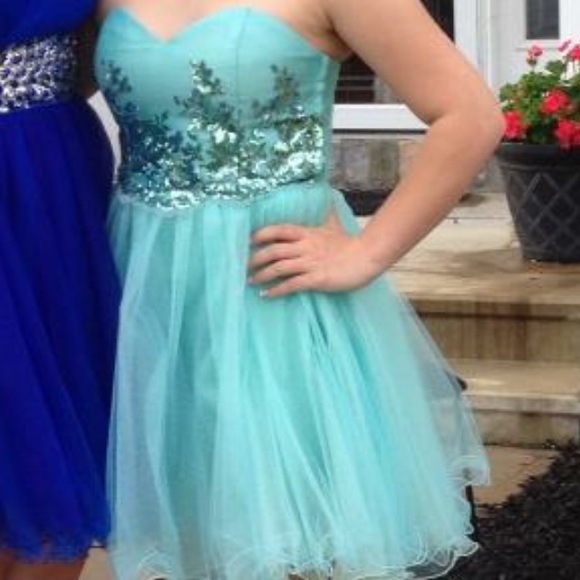Seafoam Green Mini Dress
